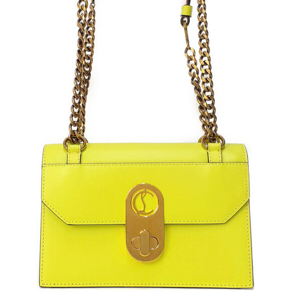 Christian Louboutin Handbags - Christian Louboutin Elisa Calf Paris bag neon yellow